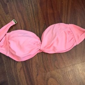 Peach Bandeaux Bathing Suit Top